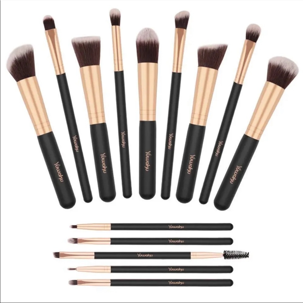 Makeup Brushes Set, Yuwaku Premium Synthetic 14pcs Kabuki Make Up Brush